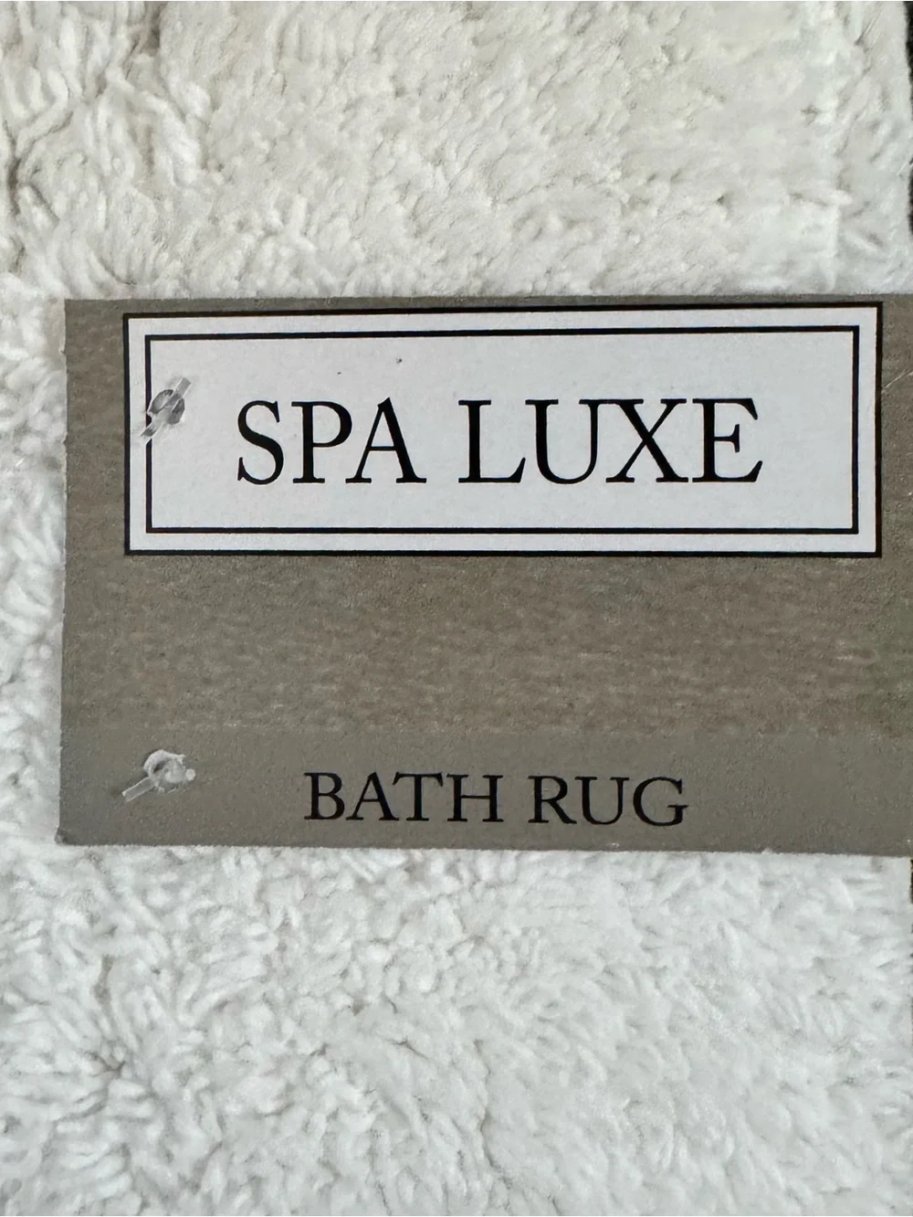 Spa Luxe Cotton Waffle Bath Rug Non-Skid Ivory 18 x 28 NWT